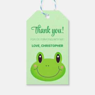 Froggy Geburtstagsparty niedlich vielen Dank Geschenkanhänger