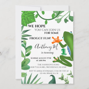 Froggy Kindergeburtstag Party Einladung