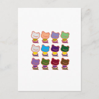FROGGY PATTERN POSTKARTE
