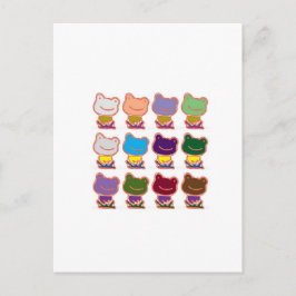 FROGGY PATTERN POSTKARTE