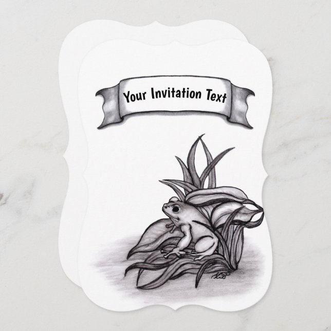 Froggy , Text hinzufügen Einladung (Vorne/Hinten)