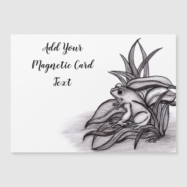 Froggy , Text hinzufügen Magnetkarte (Vorderseite)