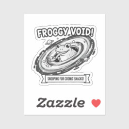 Froggy Void Funny Space Frog Cartoon Aufkleber