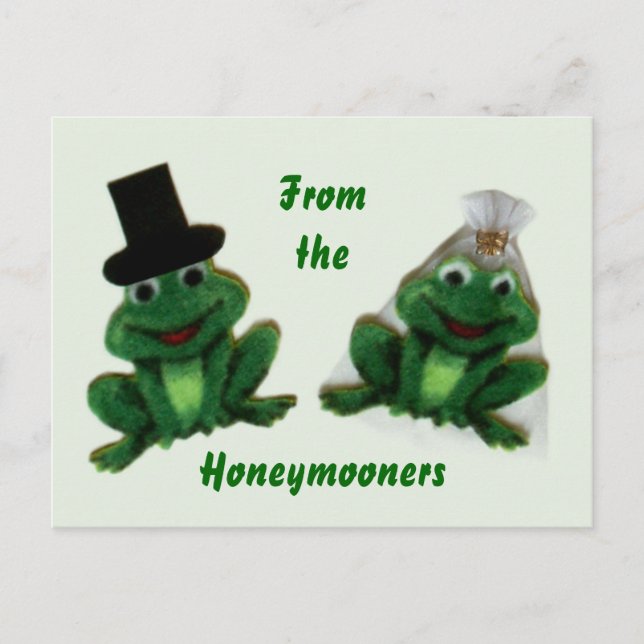 Froggy Wedding - Flitterwochen Postkarte (Vorderseite)