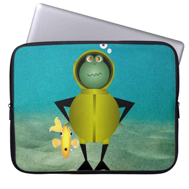 Frogman Laptop Sleeve (Vorderseite)