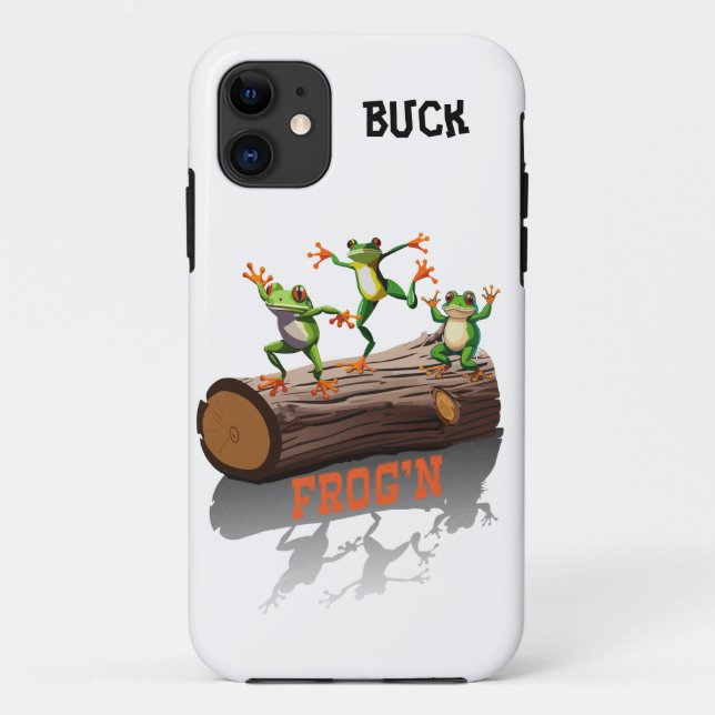 "Frog'n" anpassbar  Case-Mate iPhone Hülle (Rückseite)