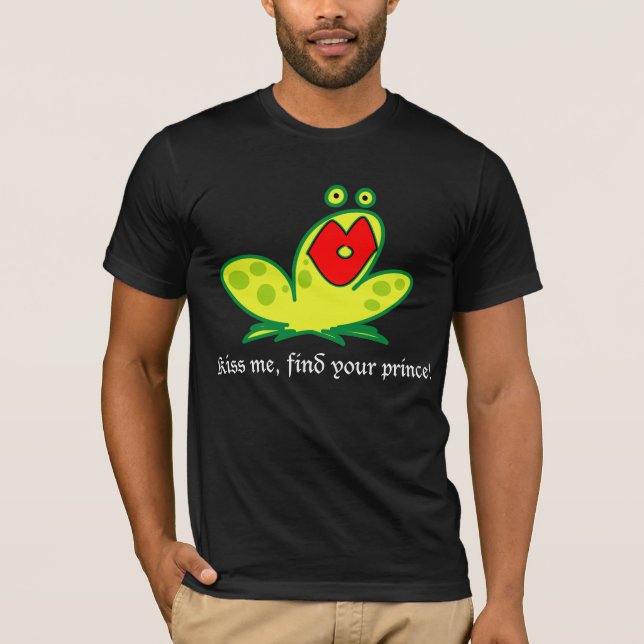FrogPrince (Black Background Color) T-Shirt (Vorderseite)