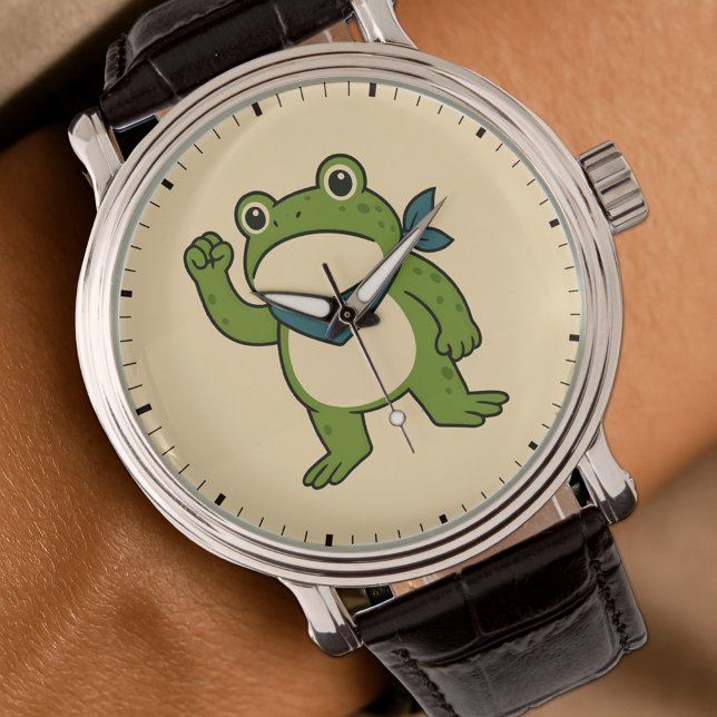 Frogs Against Fascism Portland Frog Protest Armbanduhr (Von Creator hochgeladen)