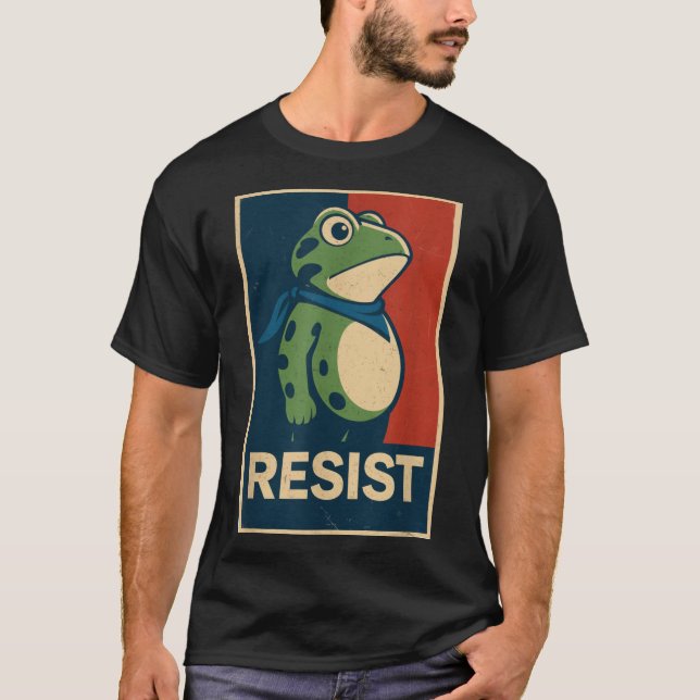 Frogs Against Fascism - Portland Frog Protest, fas T-Shirt (Vorderseite)
