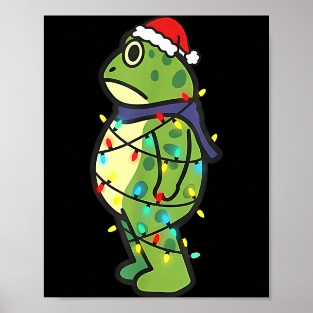 Frogs Against Fascism Rtland Frog Protest Christma Poster (Vorne)