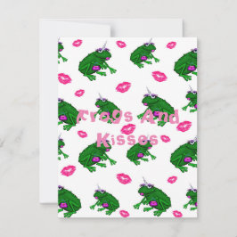 Frogs And Kisses Greetings Card Feiertagskarte