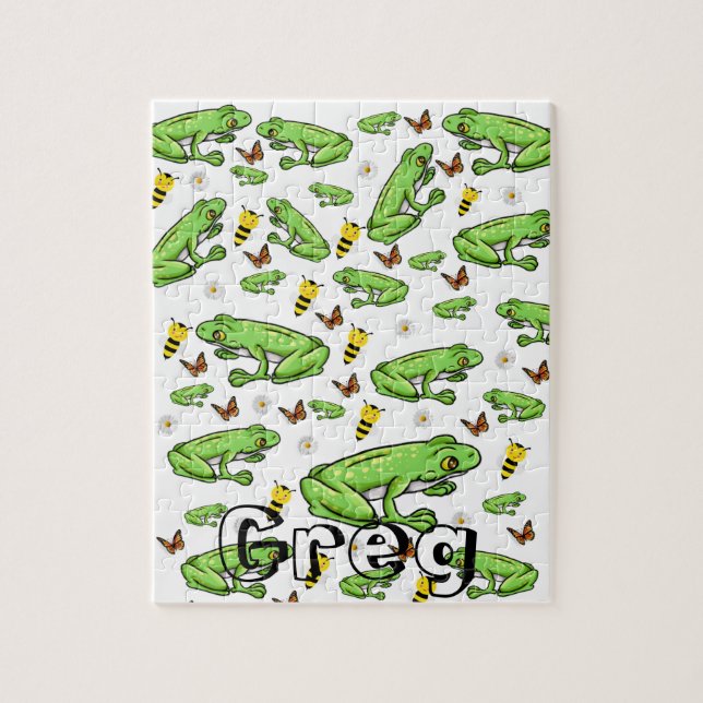 Frogs Butterfly Bumblebee Jigsaw Puzzle (Vertikal)