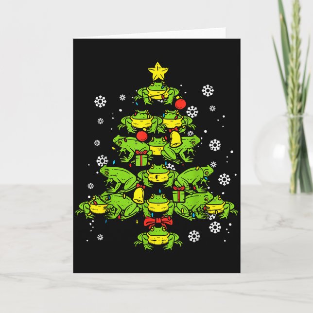 Frogs Christmas Tree Animal Xmas Women Men Kids  Karte (Vorderseite)
