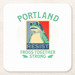 Frogs Classic Rechteckiger Pappuntersetzer