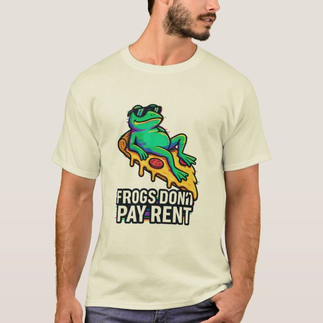 Frogs Don't Pay Rent - komische ästhetische Tasse T-Shirt (Vorderseite)