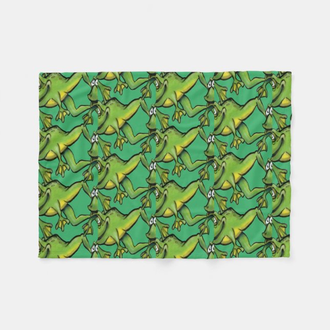 Frogs Fleece Blanket (Vorderseite (Horizontal))