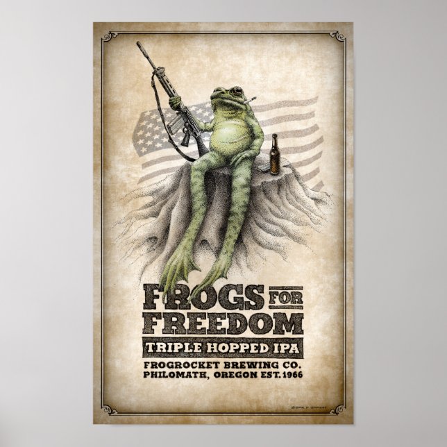 Frogs for Freedom Triple-hopped IPA Poster (Vorne)