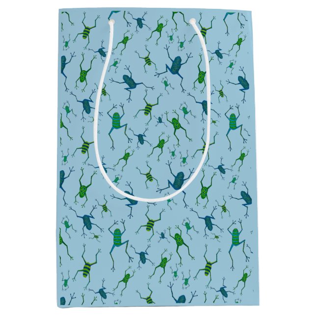 Frogs Jumping for Joy Mittlere Geschenktüte (Vorderseite)