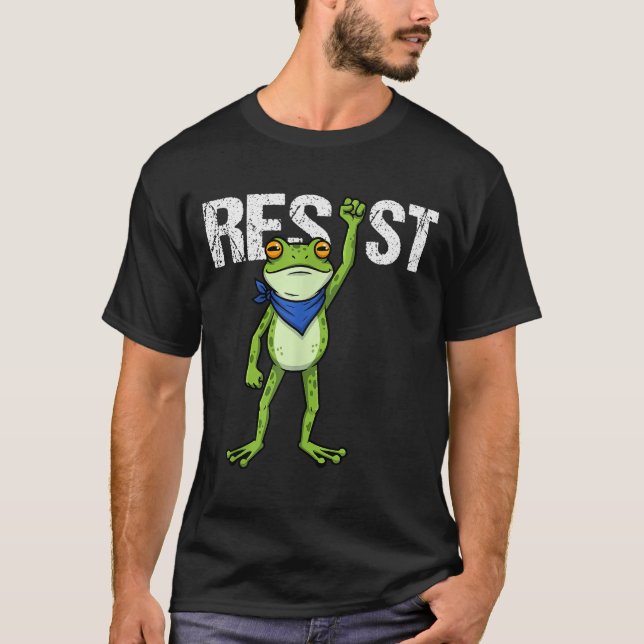 Frogs Resist - Rtland Frog Protest Funny  T-Shirt (Vorderseite)