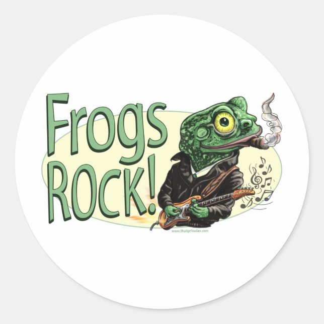 Frogs Rock! Aufkleber (Vorderseite)