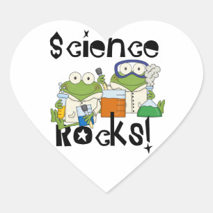 Frogs Science Rocks Herz-Aufkleber