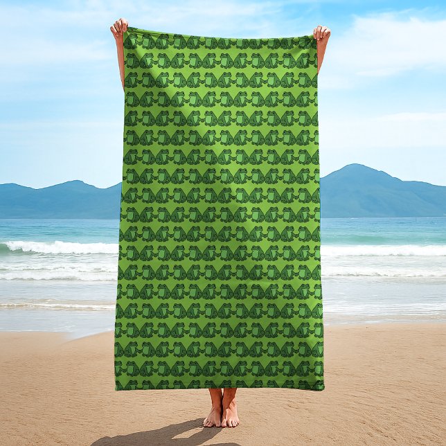 Frogs Together Strong Portland Frog Protest Strandtuch (Von Creator hochgeladen)