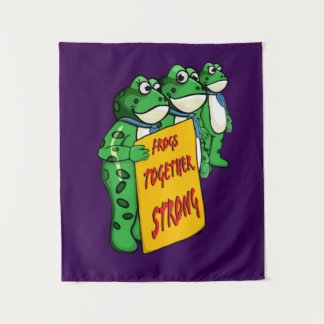 Frogs Together Strong Wandteppich
