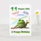 Frogy Freund 11. Geburtstagskarte mit frostigen Wi Karte (Small Plant)