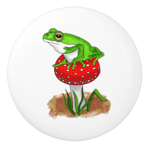 Frögy   Funny Frog Keramikknauf