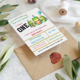 Frogy Geburtstagsfeier - 1 Jahr! Einladung