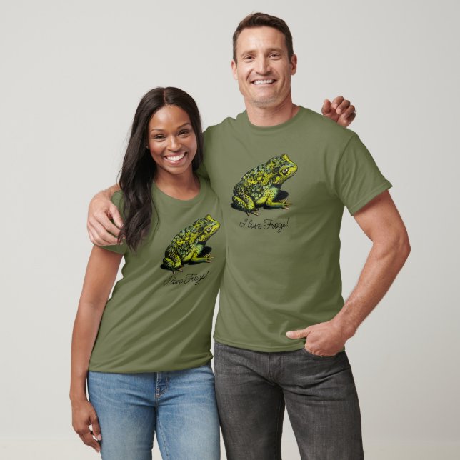 Frogy, ich Liebe Frösche! T-Shirt (Unisex)