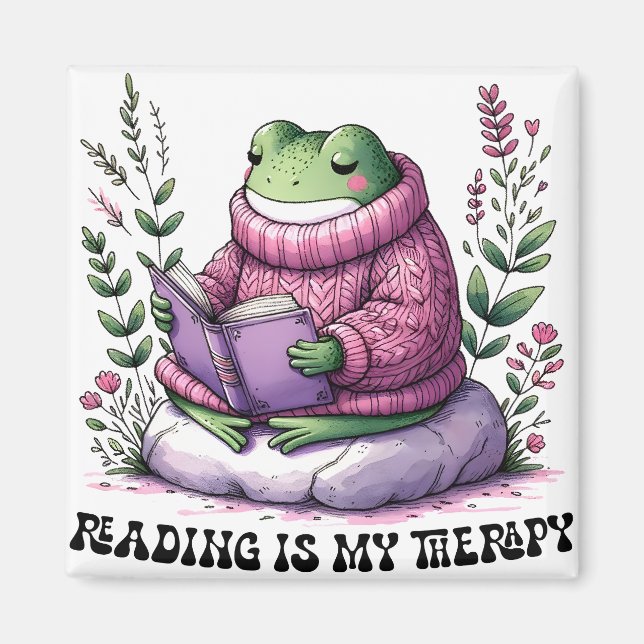 Frogy Reading ist meine Therapie Magnet (Vorne)