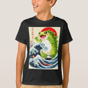 Frogzilla Frosch japanische Kunst lustige Anime fü T-Shirt