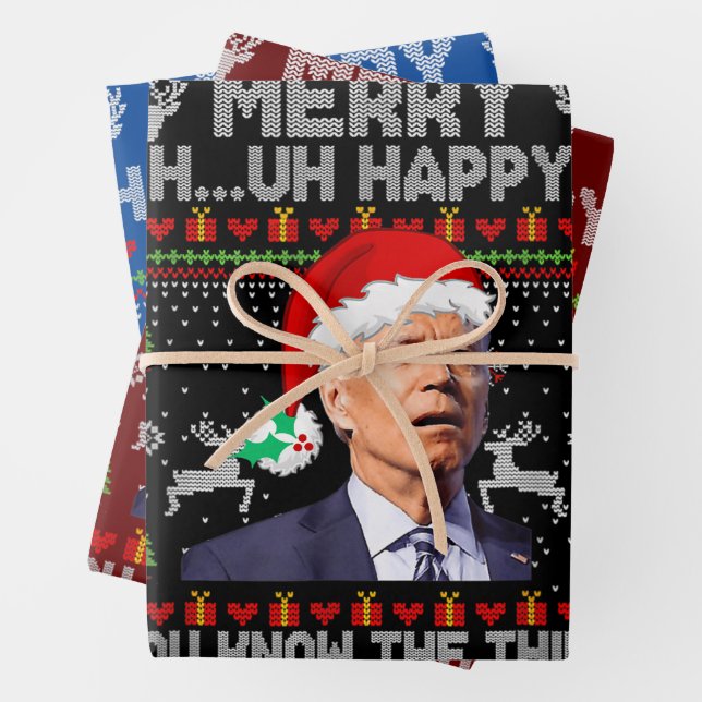 Froh, dass du das, was Joe Biden kennt Geschenkpapier Set (Beispiel)