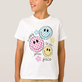 froh, deinen Gesichtslehrer wieder in die Schule z T-Shirt