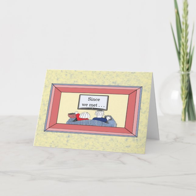 Froh trafen wir - Geburtstag Karte (Vorderseite)