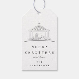 Froh, Weihnachten von der heiligen Familie zu bene Geschenkanhänger