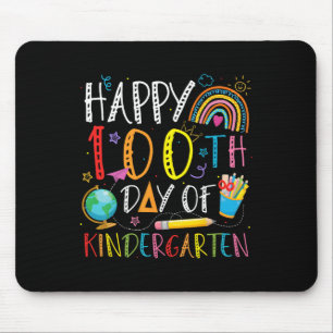 Frohe 100. Kindergartentag Kinder Lehrer Regenboge Mousepad