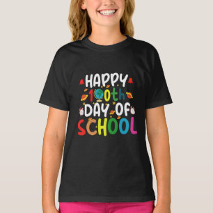 Frohe 100. Schultag Lehrer Schüler T-Shirt