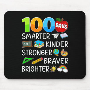 Frohe 100 Schultage 100. Tag Lehrer Junge Mädchen Mousepad
