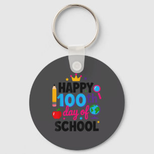 Frohe 100. Schultage 100 Tage schlauer Lehrer Schlüsselanhänger
