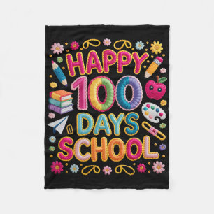 Frohe 100. Schultage 100 Tage Schule Lehren Fleecedecke