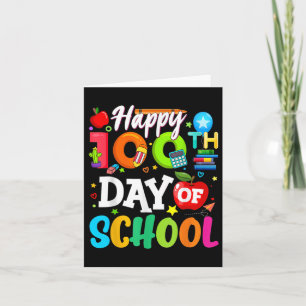 Frohe 100. Schultage 100 Tage Schule Lehren Karte