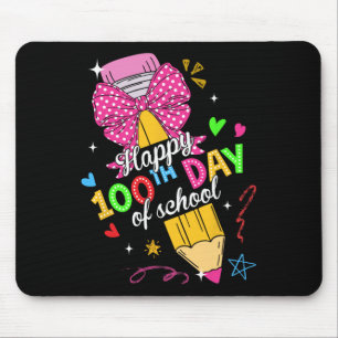 Frohe 100. Schultage 100 Tage Schule Lehren Mousepad
