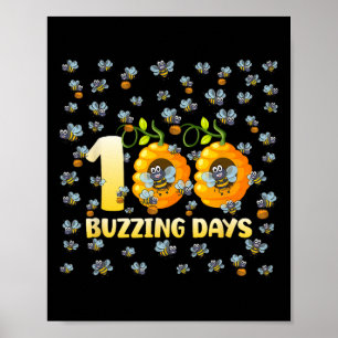 Frohe 100. Schultage Bienen Bienenstock 100 Summen Poster
