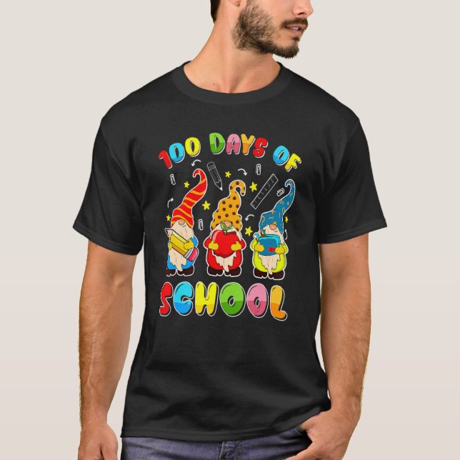 Frohe 100. Schultage Drei Gnome Virtueller Tee (Vorderseite)
