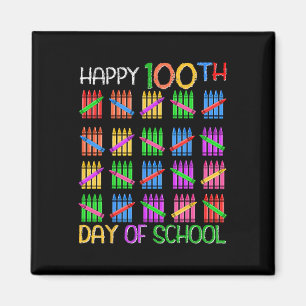 Frohe 100. Schultage für Lehrer Kinder 100 Tag Magnet