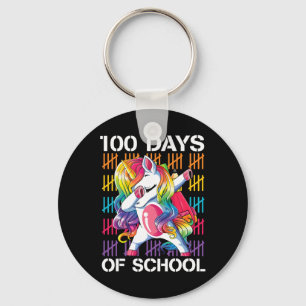Frohe 100. Schultage Lehrer 100 Tage Einhorn Schlüsselanhänger