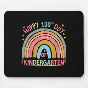 Frohe 100 Schultage Lehrer Mädchen Kinder Damen Mousepad