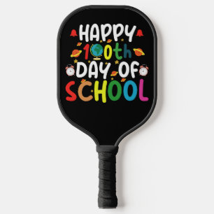 Frohe 100. Schultage Lehrer Schüler Pickleball Schläger